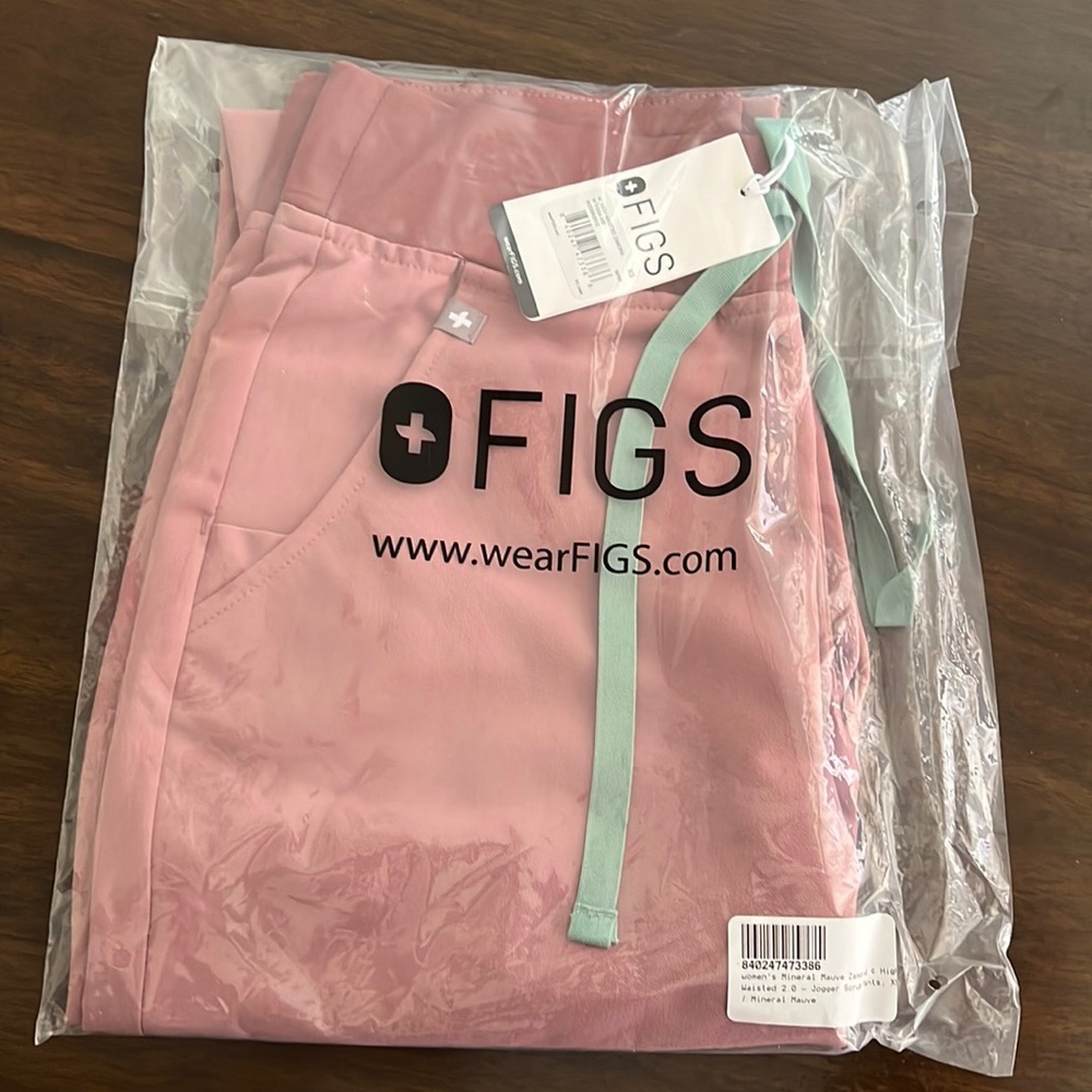 Figs XS Mineral Mauve Zamora 2.0 high waisted Jogger scrub pants